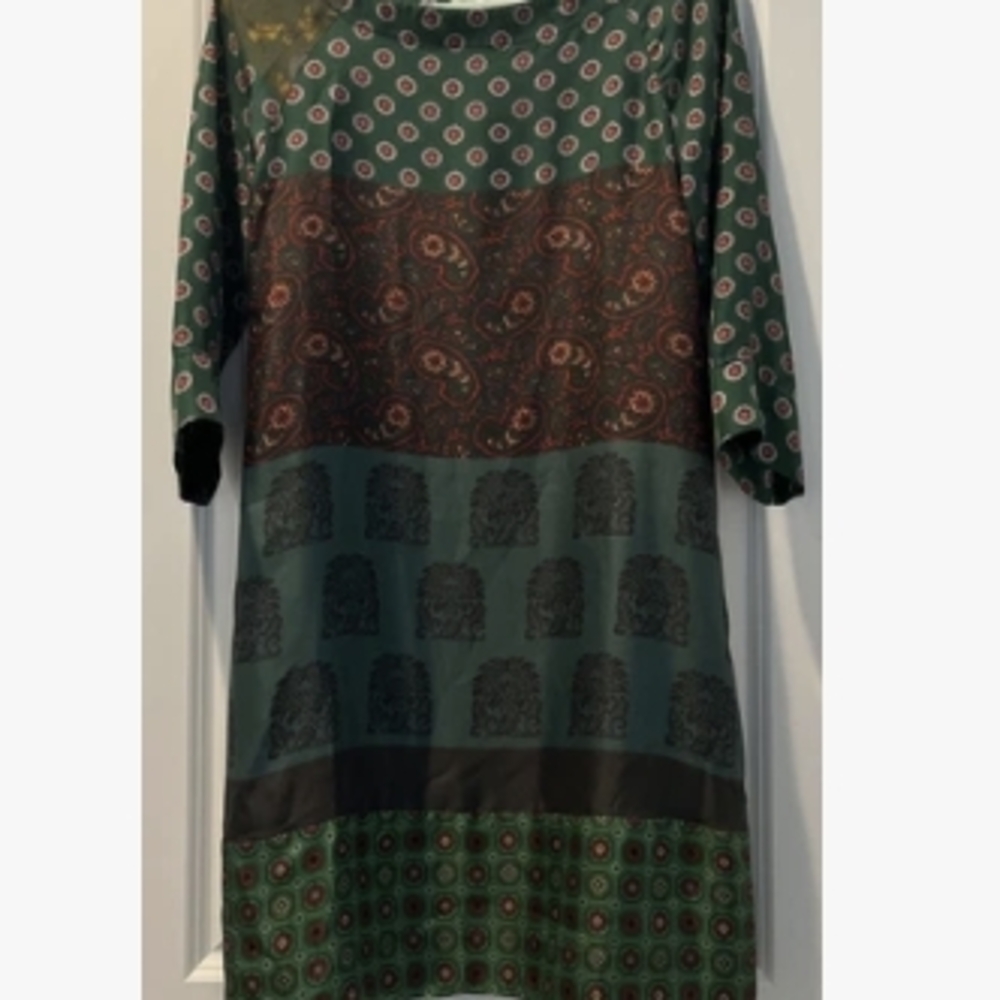 Pierre Louis Mascia Green Patterned Scarf